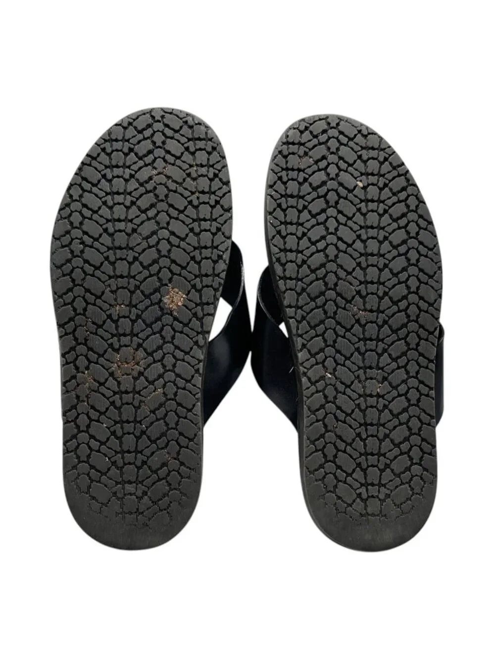 Bruno Magli Italian Black Leather Essino Thong Sandal 11 Flip Flop Made In Italy